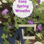 Monogram letters and spring floral garlands for wreath making.