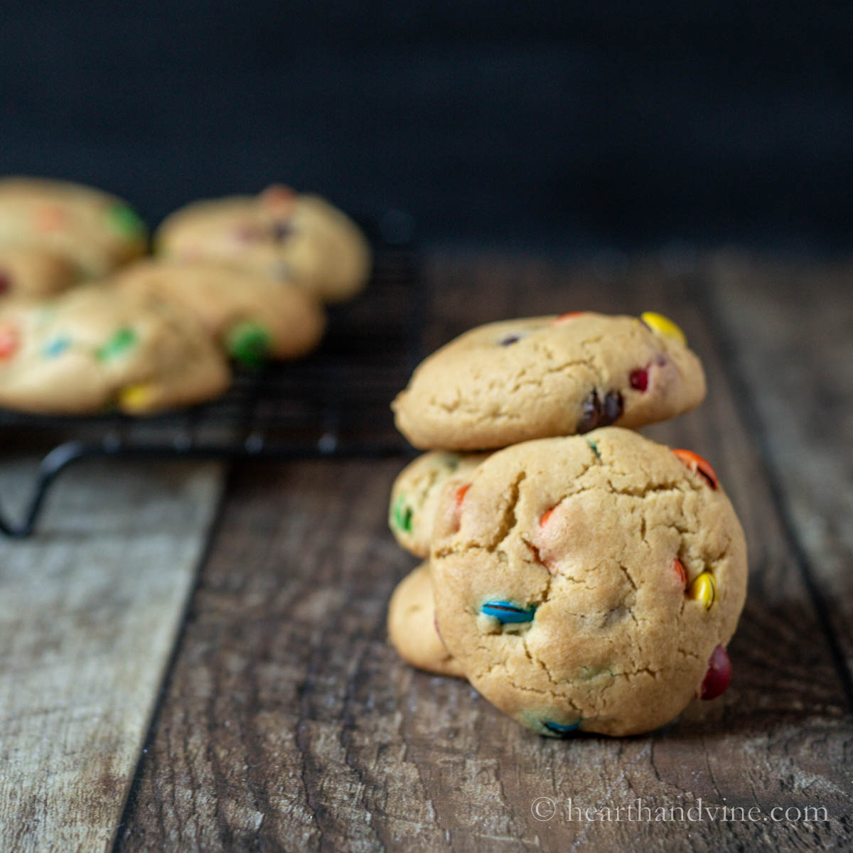 Peanut Butter M&M Cookies - I Heart Naptime