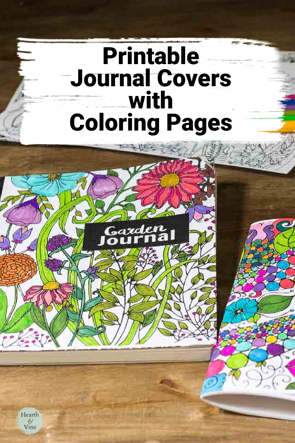 DIY Journal Covers with Coloring Pages