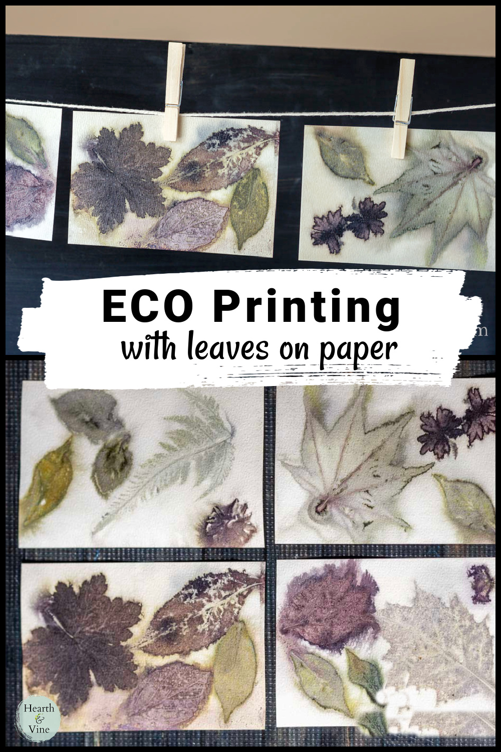 Eco Printing on Paper Craft Hearth and Vine
