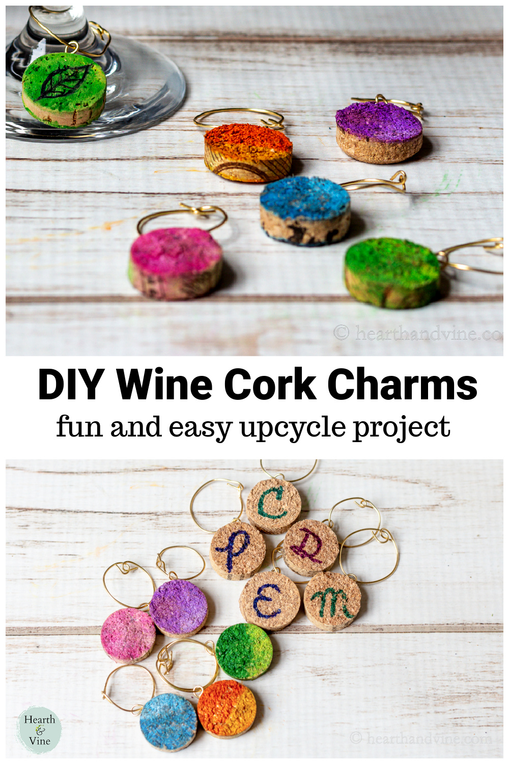 DIY Wine Charms from Wine Corks Hearth and Vine