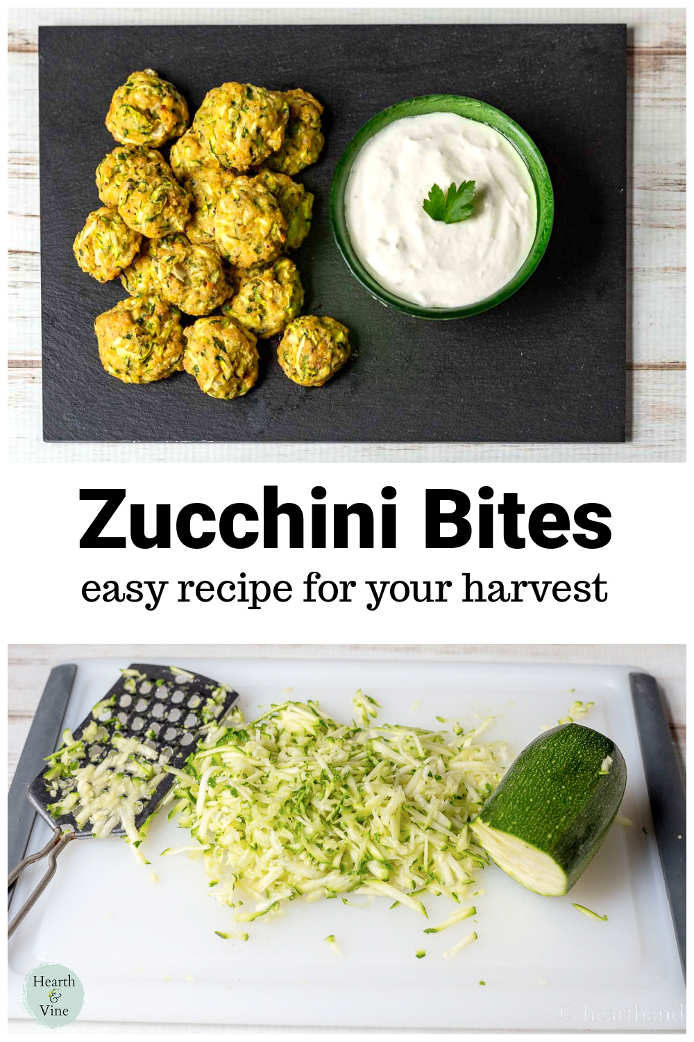 Zucchini Bites Recipe with Horseradish or Marinara Sauce Hearth and Vine