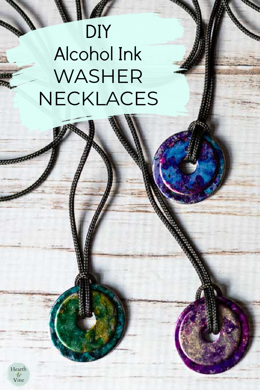 Alcohol Ink Washer Necklace Tutorial