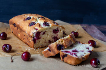 Cherry Loaf Cake with Sweet Black Cherries