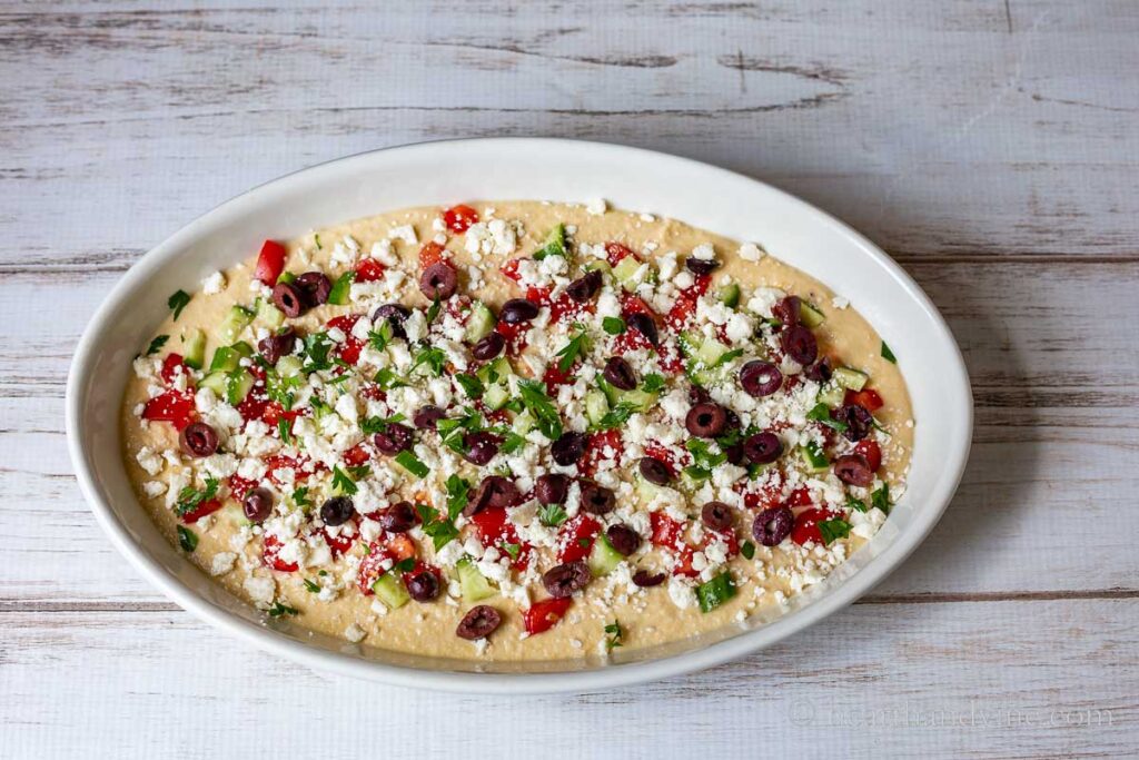 Greek Layered Hummus Dip Hearth and Vine