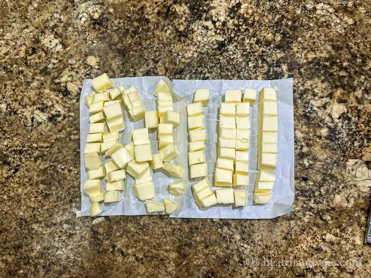 Cold butter cut into small cubes.