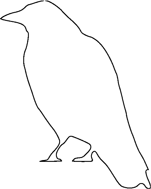 Crow outline image.