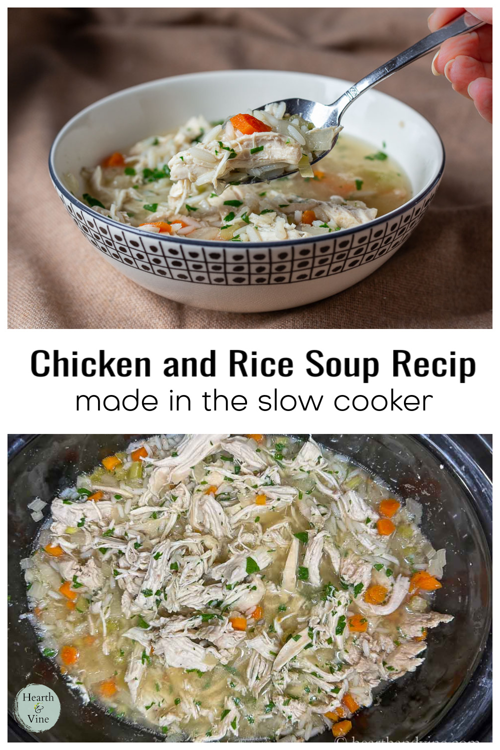 Chicken and Rice Slow Cooker Soup Hearth and Vine