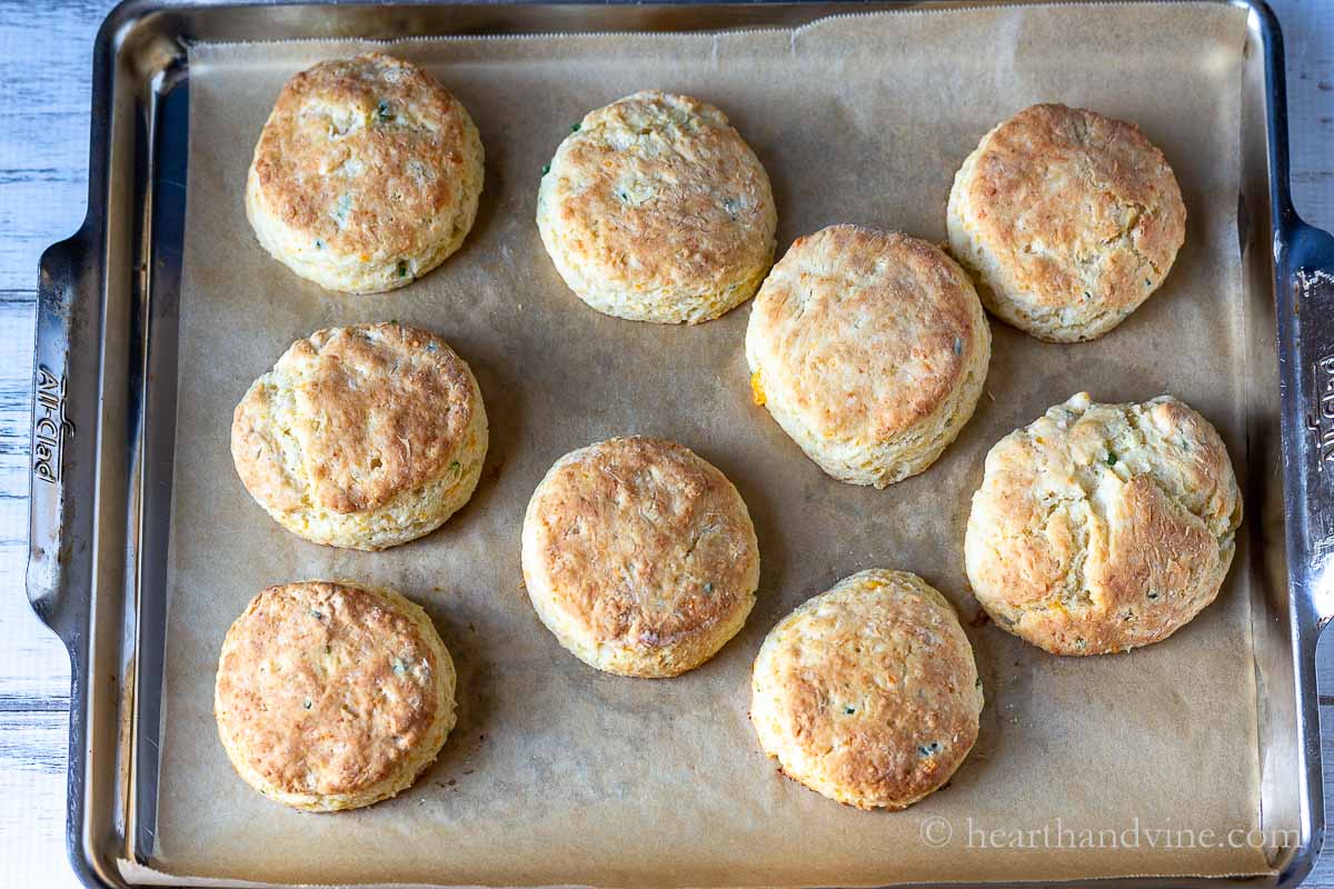 Baked biscuits from the oven.
