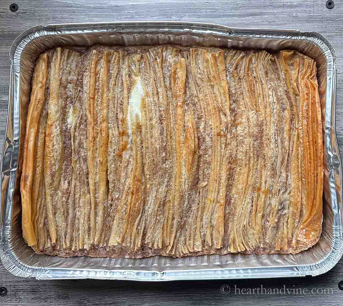 Crinkle cake from the oven.