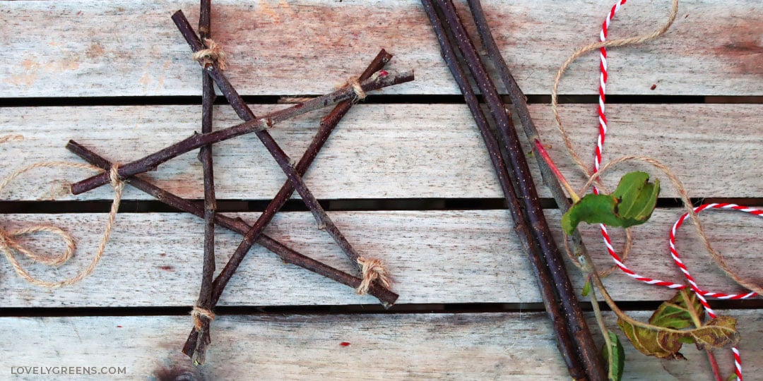 A star made from twigs.