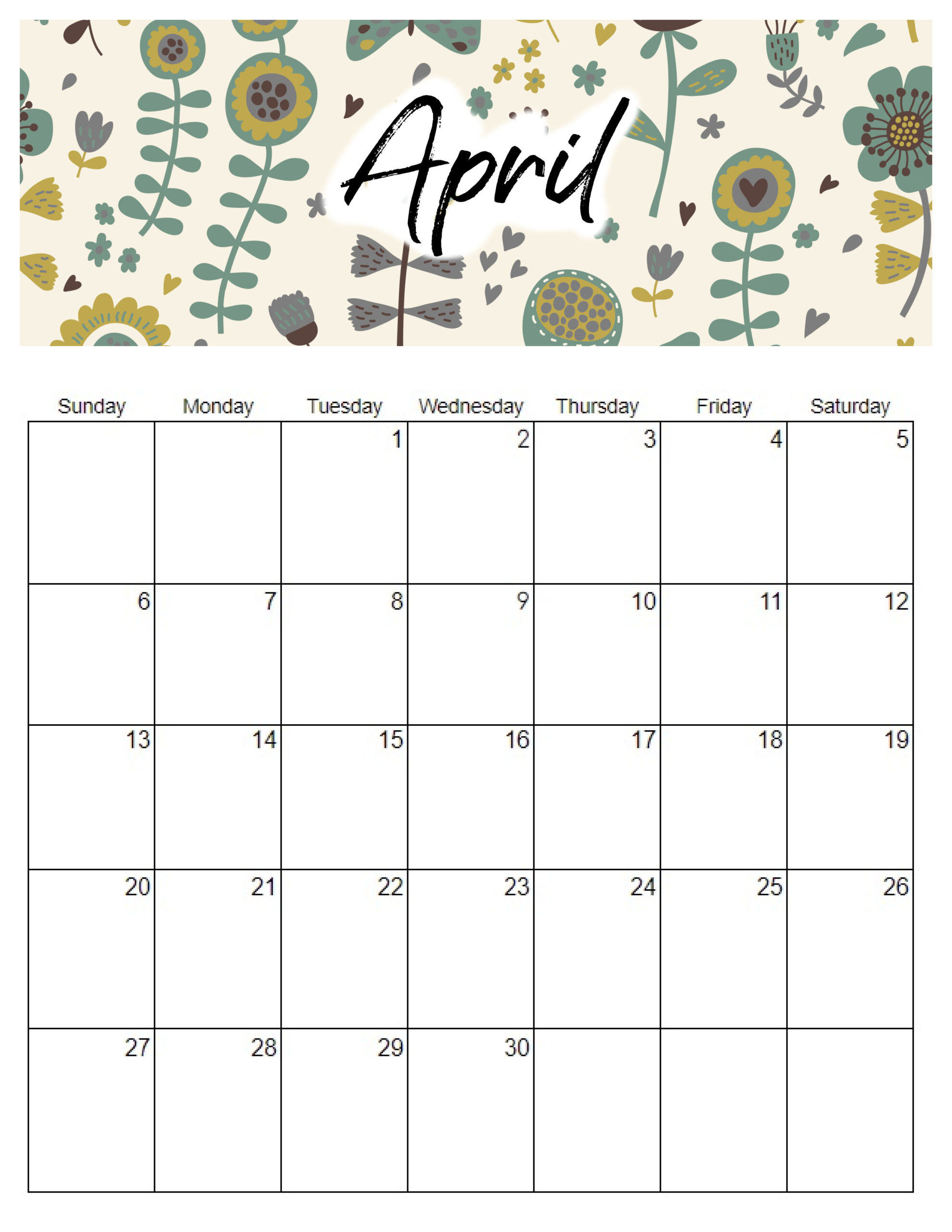 2025 Printable Calendars Hearth and Vine