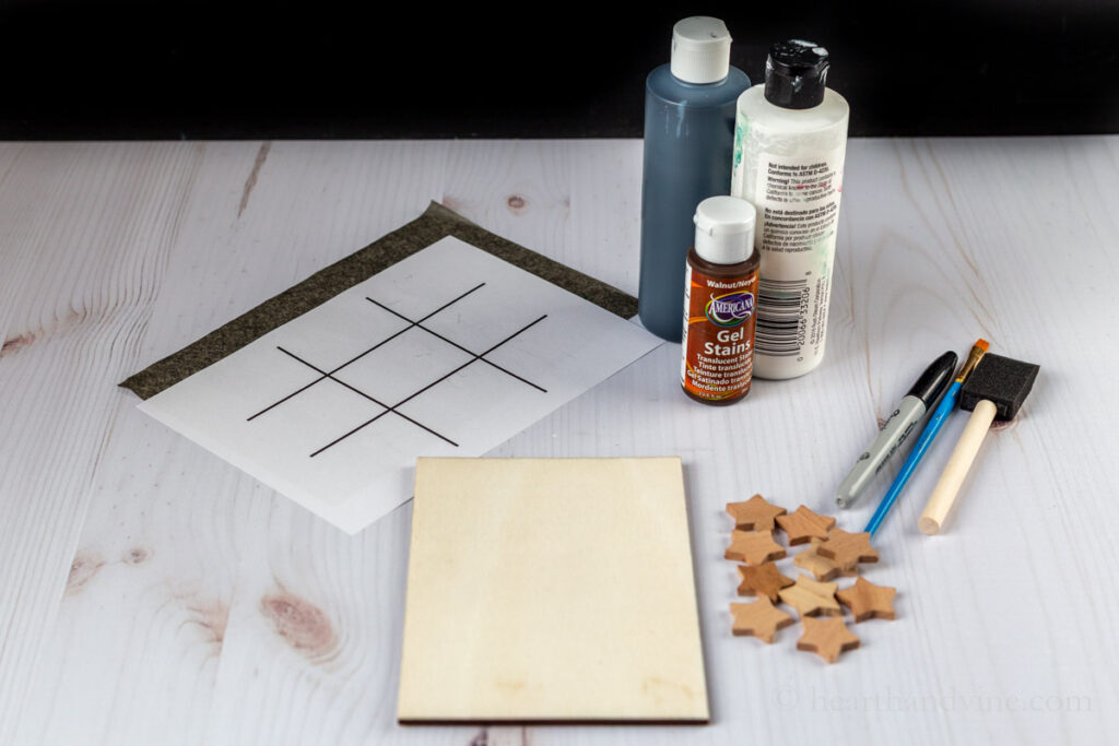 DIY Tic Tac Toe Board | for Home, Travel, or On the Go