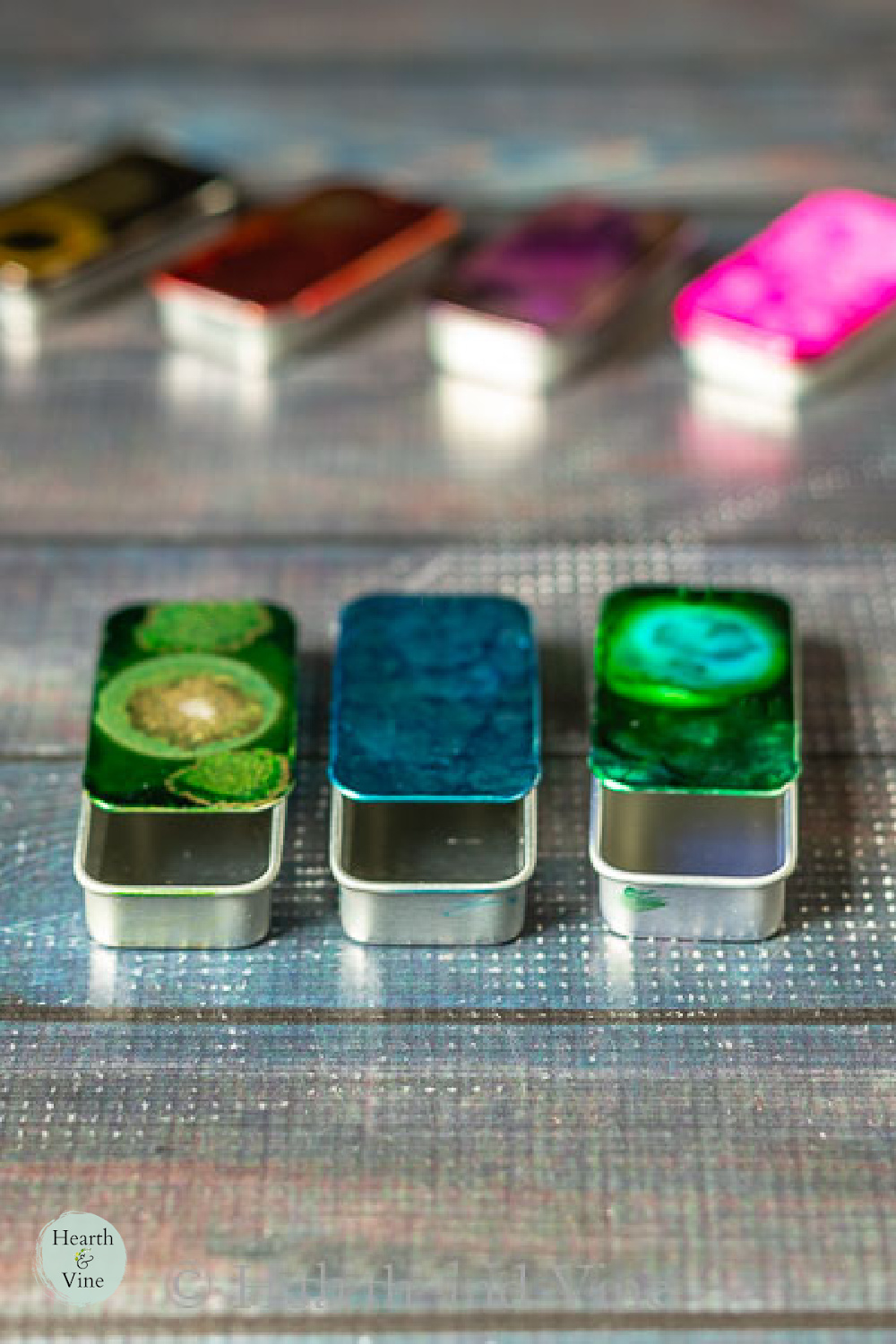 Alcohol Inks on Metal Slider Tins