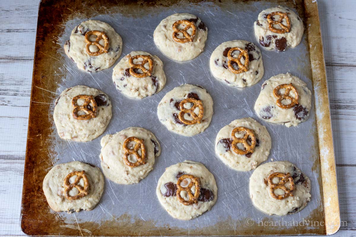 Cookies half way cooked.