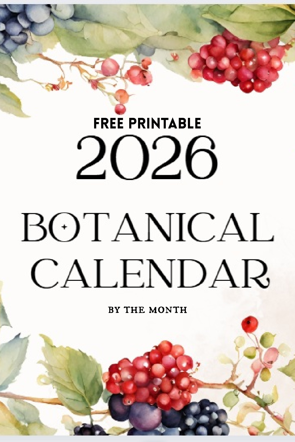 Free Monthly Printable Calendars 2026