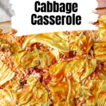 A close up look at a stuffed cabbage casserole.