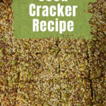 A sheet of seed crackers with cut marks.