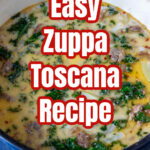 Zuppa toscana soup in a Dutch Oven pot.