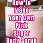 Two jars of pink body scrub.