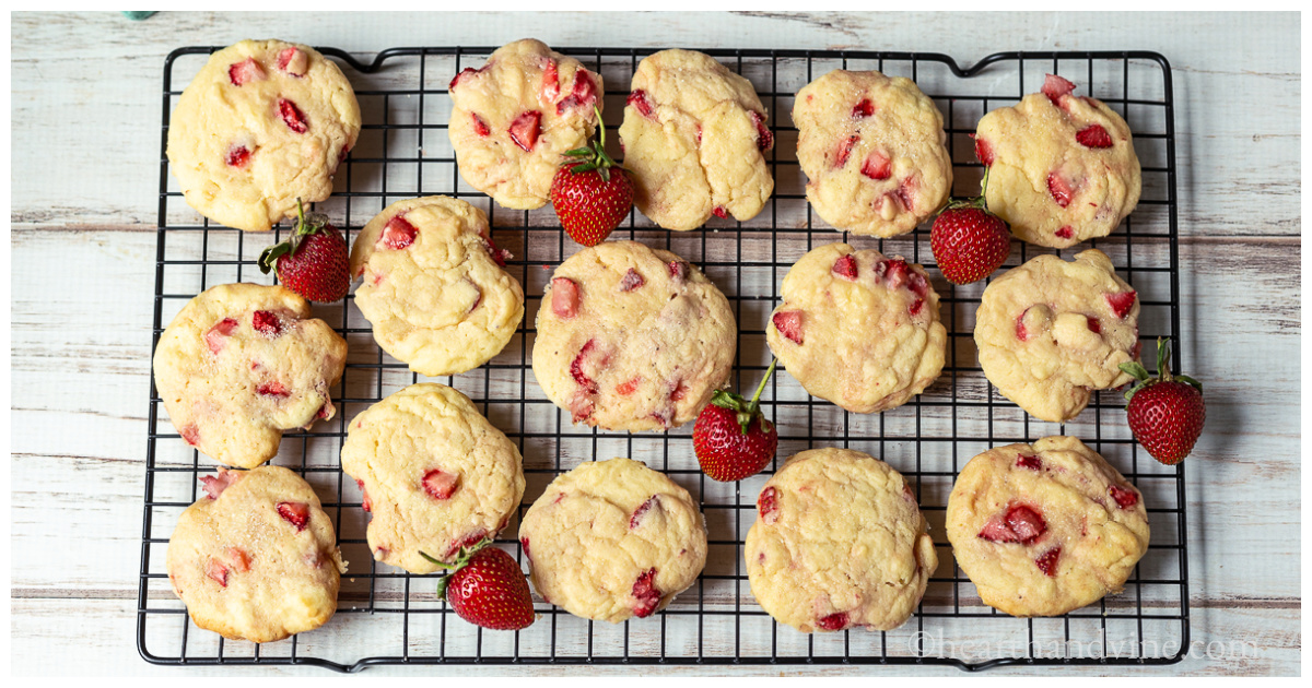 Fresh Strawberry Cookies Straight from the Garden - Hearth and Vine