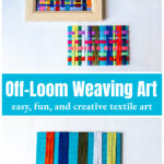Two finished off loom weaves over one in progress.