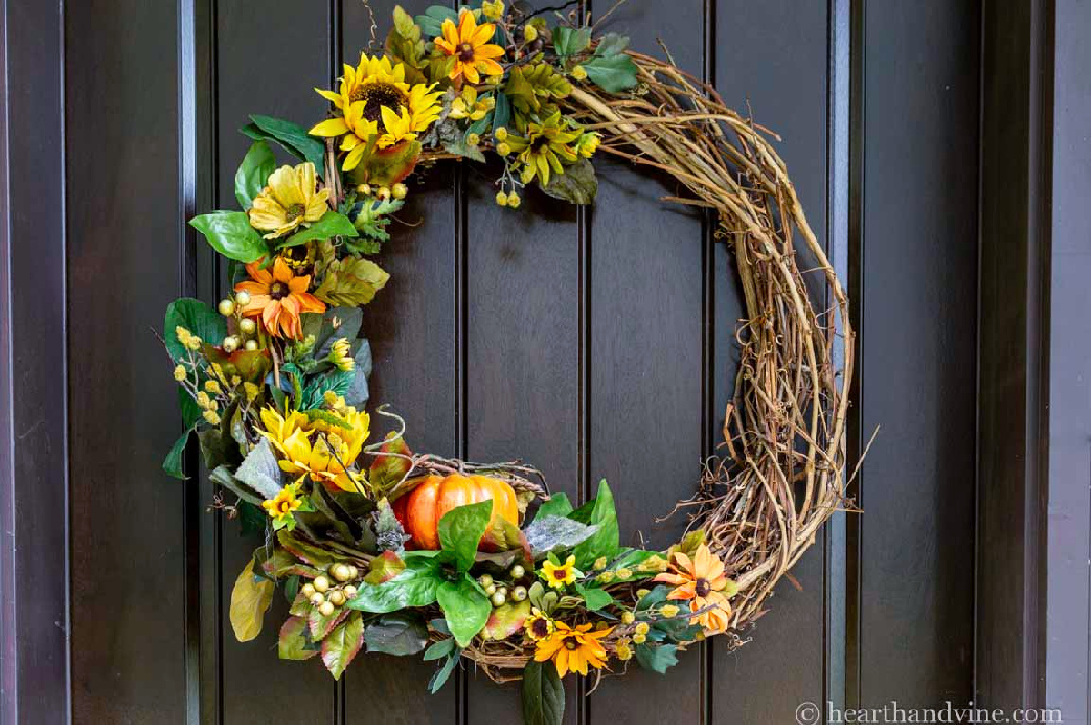 Fall Sunflower Wreath