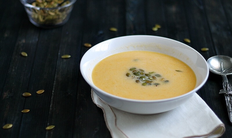 This butternut squash soup recipe is super easy to make and contains only a few ingredients. Perfect any time of year to make you feel warm and cozy.