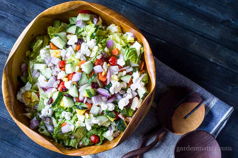 Colorful Chopped Salad ~ Classic Chopped Salad ~ gardenmatter.com
