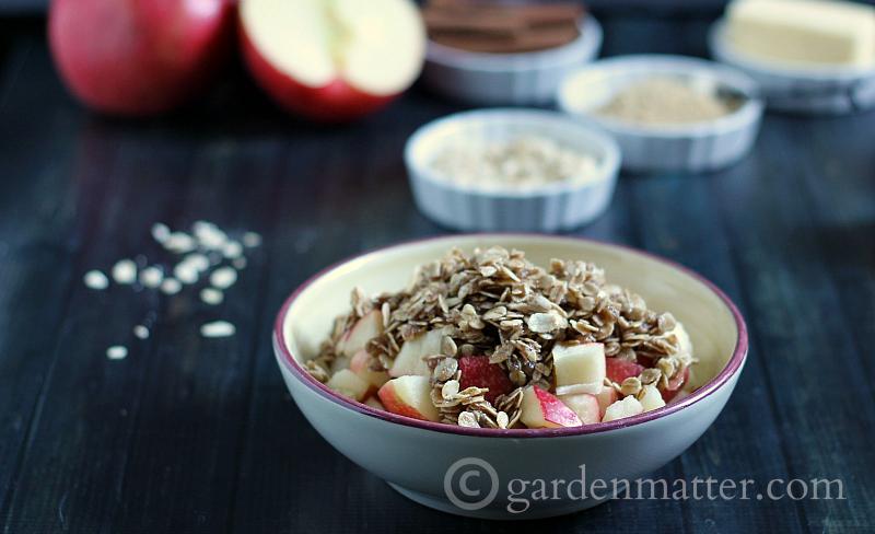 Learn how to make this simple, easy no bake apple crisp treat, that you can put together in about 5 minutes.
