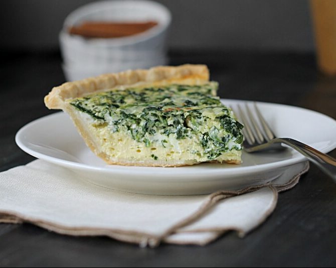 This recipe for super easy holiday quiche is a time saver, a great basic, and can be made any time of year. Great for breakfast, lunch or dinner.