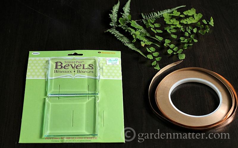 Materials to make pressed flower glass coasters 