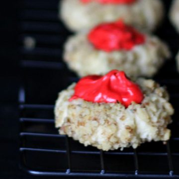 This thumbprint cookie recipe with buttercream icing is an extra special treat that freezes well for any time of year.