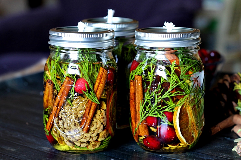 Mason Jar Oil Lamp - Handmade Holiday Gifts