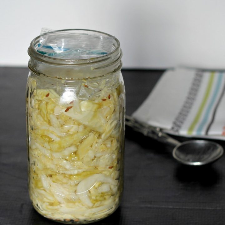 Homemade Sauerkraut in Mason Jars