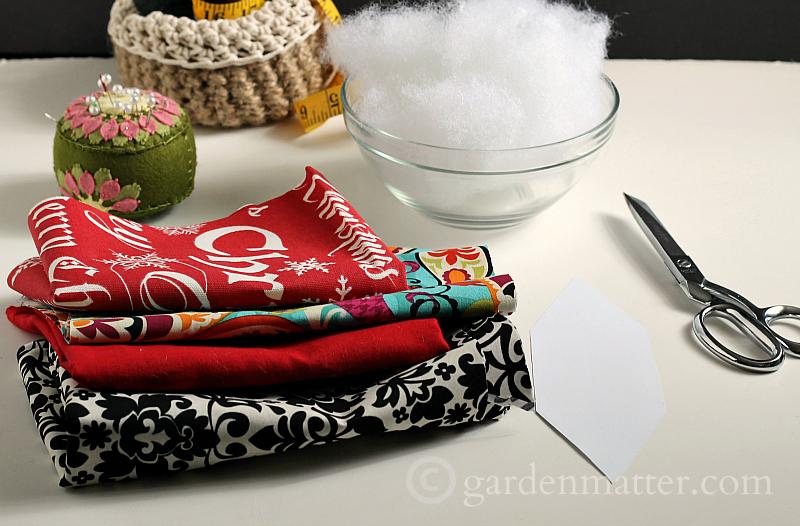 Learn how to make mini pouf ornaments with pretty fabric to brighten your tree.