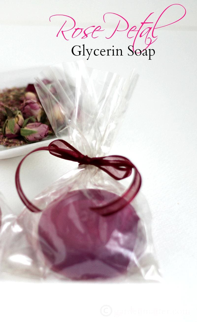 Rose Petal Glycerin Soap single - gardenmatter.com