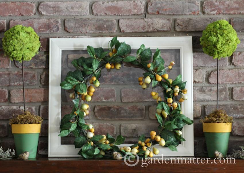 Spring Decor Wreath & Topiary~ gardenmatter.com