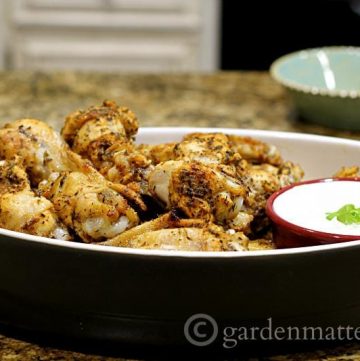 Wings with dip - Baked Wing Recipe - gardenmatter.com