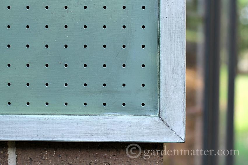 Giving the pegboard some patina